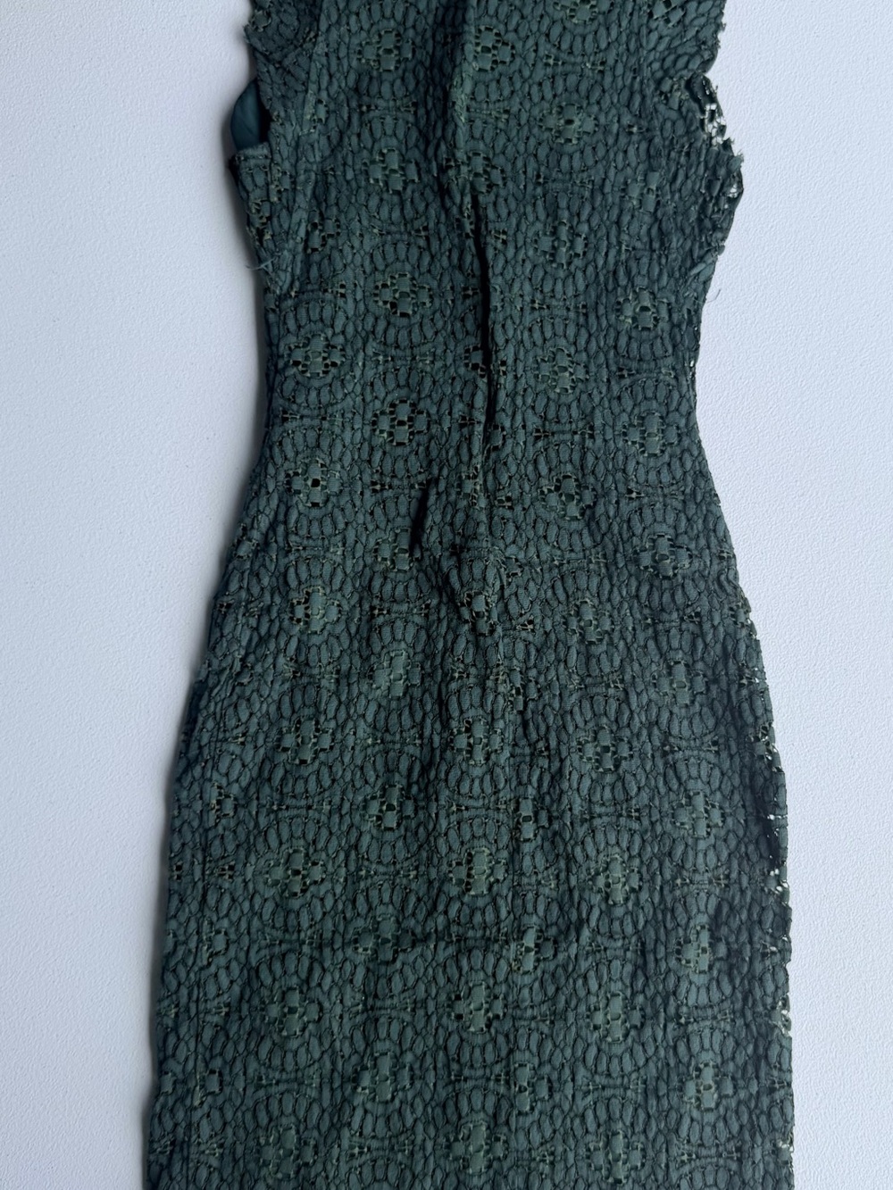 Zara Dark Green Lace Midi Dress